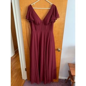 Azazie Bridesmaid Dress Ashika in Cabernet